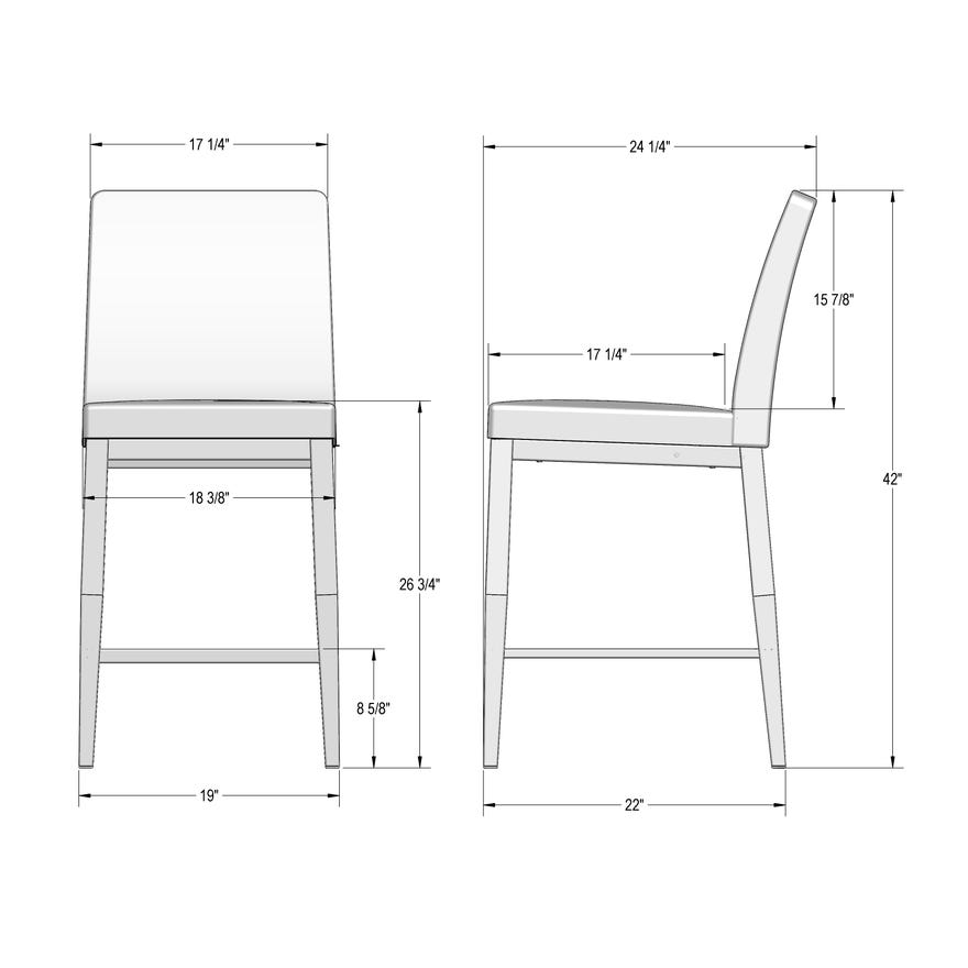 Upholstered Counter Height Dining Stool