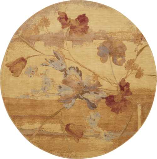 7'9"  Beige Round Rug