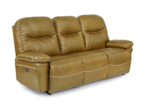 Casual Power tilt headrest space saver reclining sofa