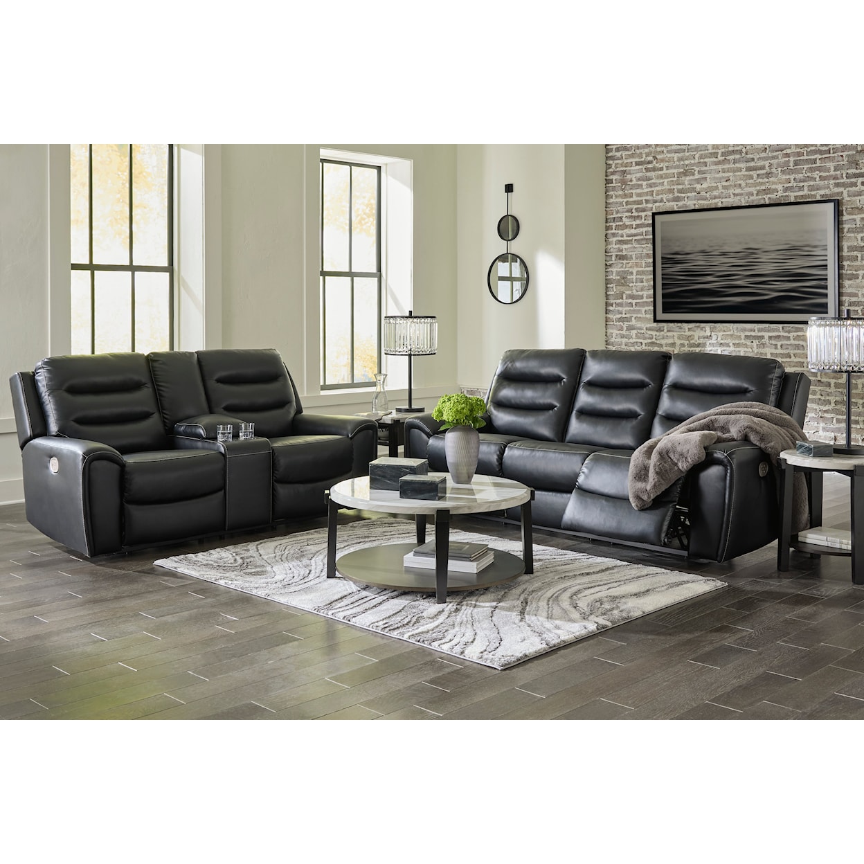 Signature Design by Ashley Warlin Power Reclining Sofa