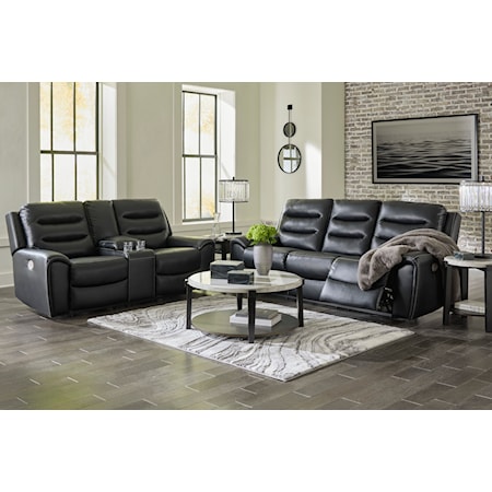 Power Reclining Loveseat with Console