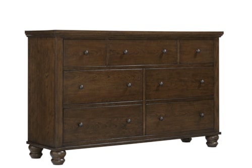 Transitional 7-Drawer Double Dresser