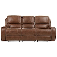 Manual Motion Recliner Sofa with Dropdown Table