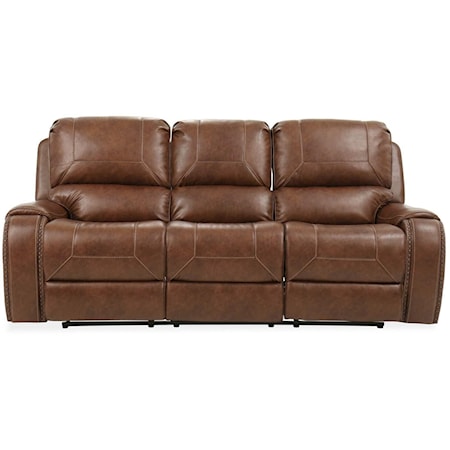Manual Motion Recliner Sofa with Dropdown Table