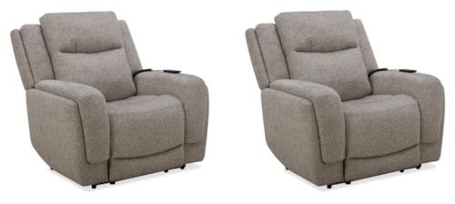 Casual Zero Gravity Power Recliner with Heat, Massage, Power Headrest and Power Lumbar (Set of 2)