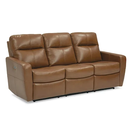 Cairo Contemporary Power Reclining Sofa with Power Headrest