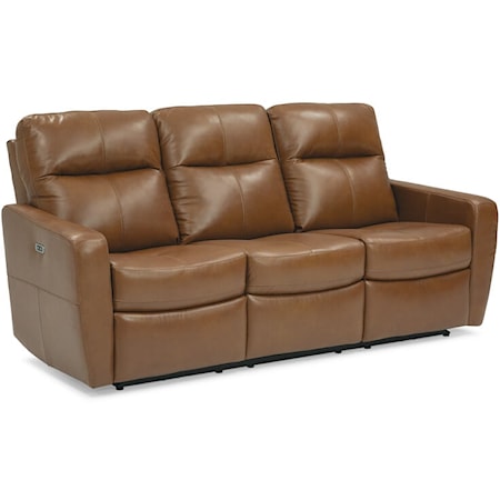 Cairo Contemporary Power Reclining Sofa with Power Headrest