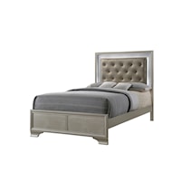 Glam Full Bed With Upholstered LED Headboard