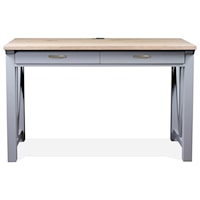 Modern Farmhouse Writing Desk with Electrical and USB Outlets