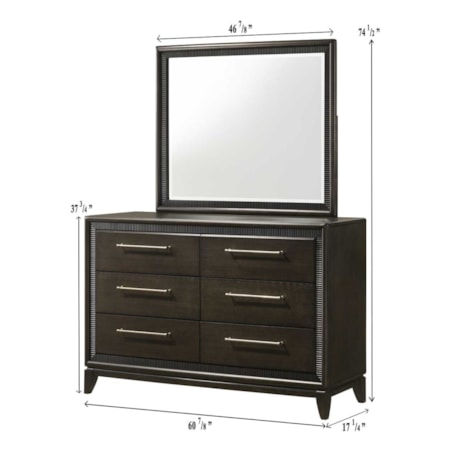 Dresser &amp; Mirror Set