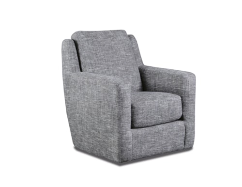 Contemporary Swivel Glider with Track Arms