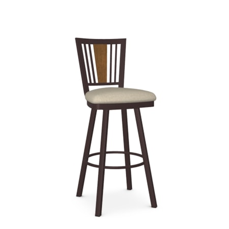 Upholstered Bar Height Swivel Stool