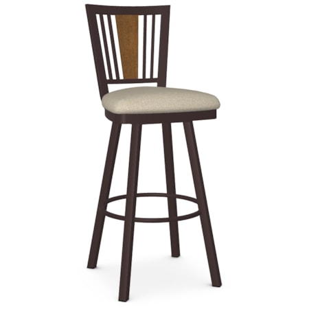 Upholstered Bar Height Swivel Stool