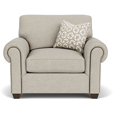 Transitional Chair with Nailheads