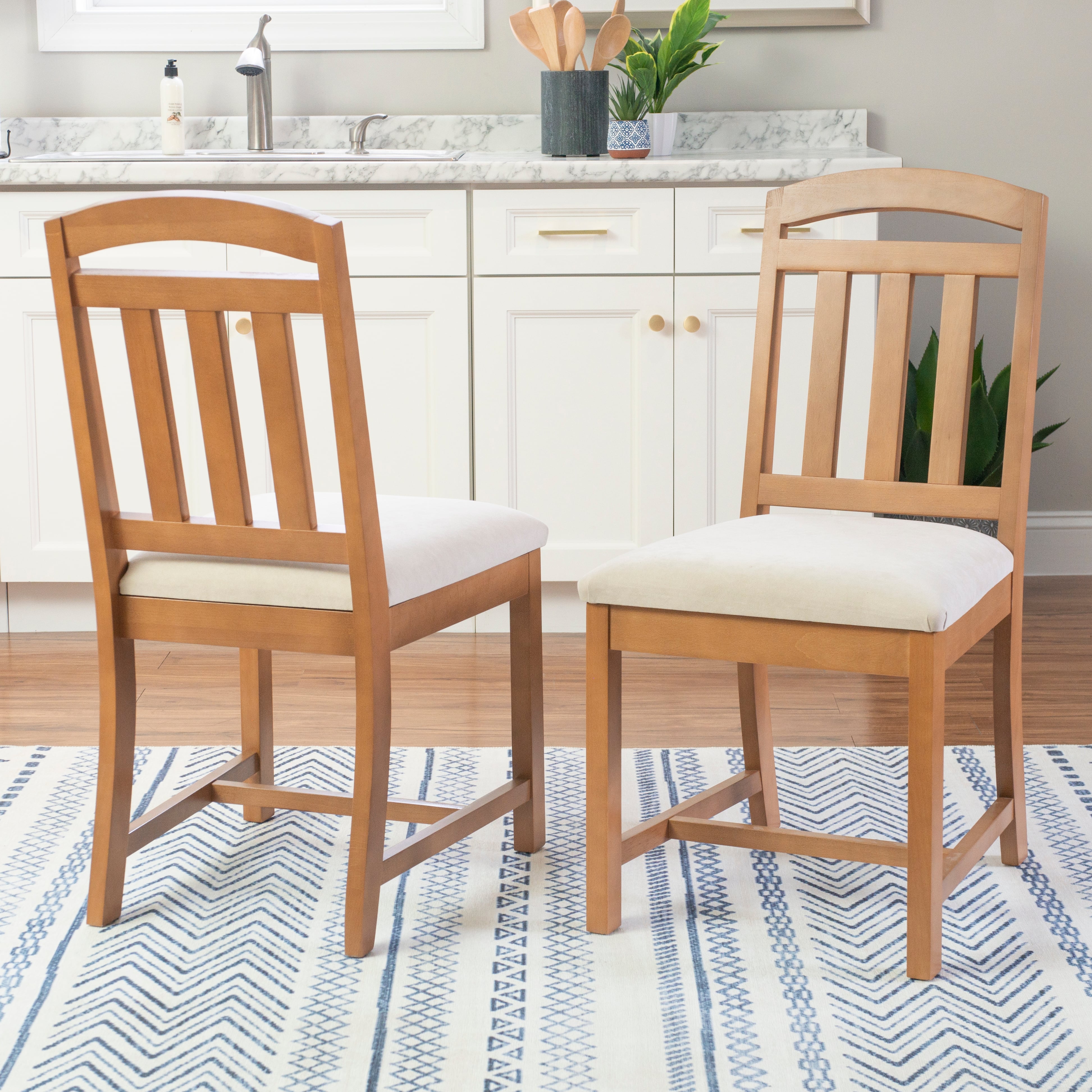 Linon Wilmer Dining Chair with Upholstered Seat