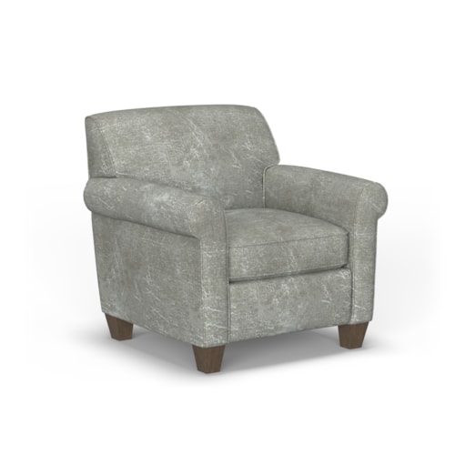 Transitional Accent Chair with Tapered Legs