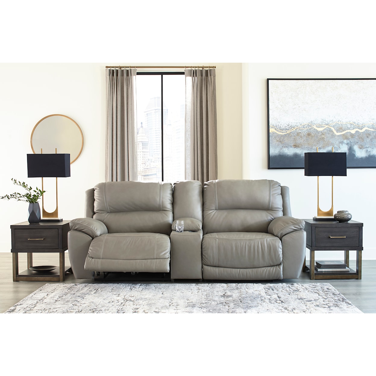 Signature Design by Ashley Furniture Dunleith Power Reclining Sectional Loveseat