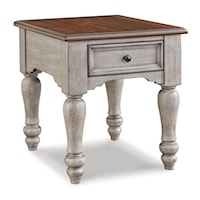 Traditional Two-Tone End Table