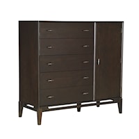 Transitional Bedroom Door Chest with Pull-Out Rods