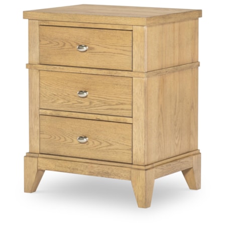 Nightstand Natural Hickory Finish