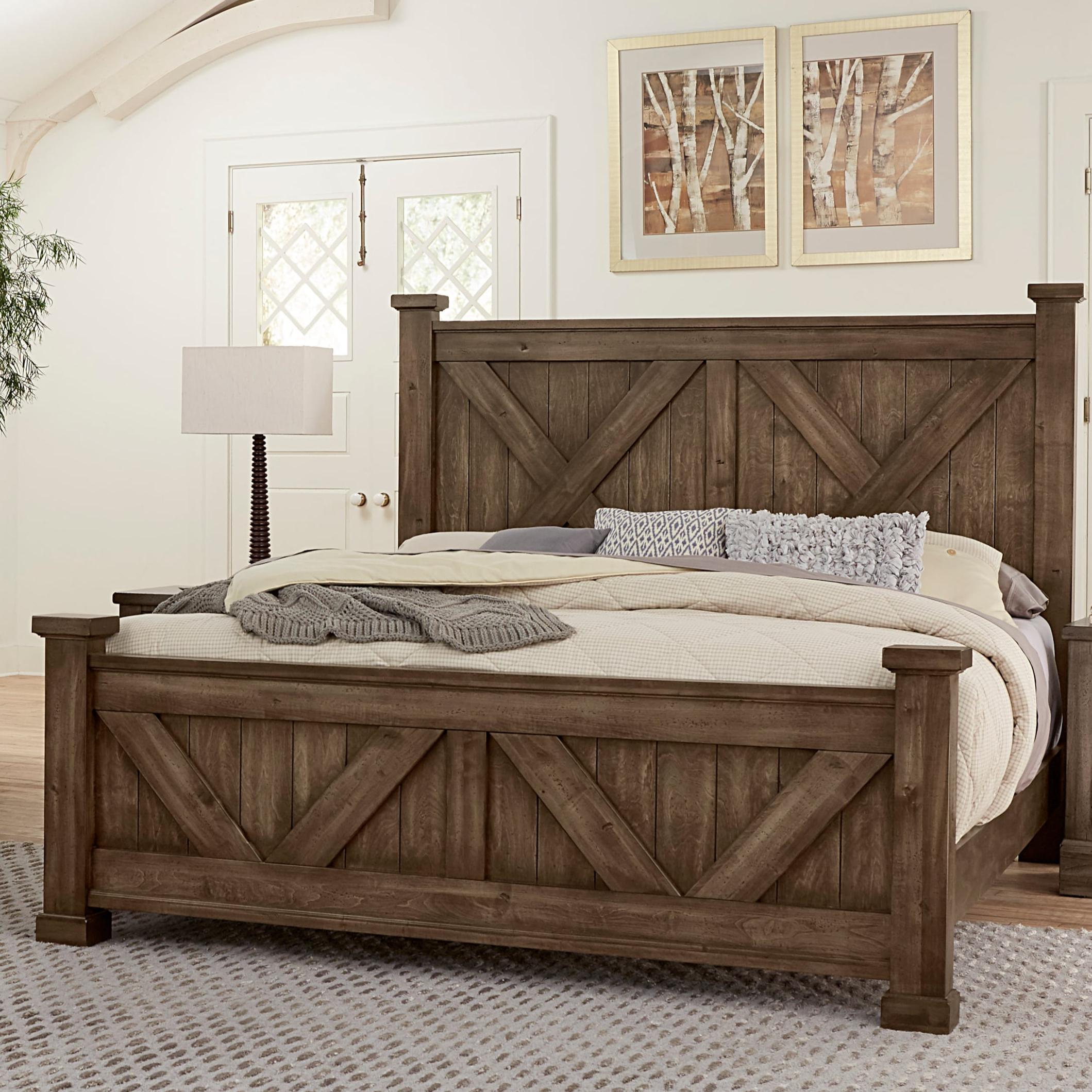 Artisan & Post Cool Rustic California King "X" Panel Bed
