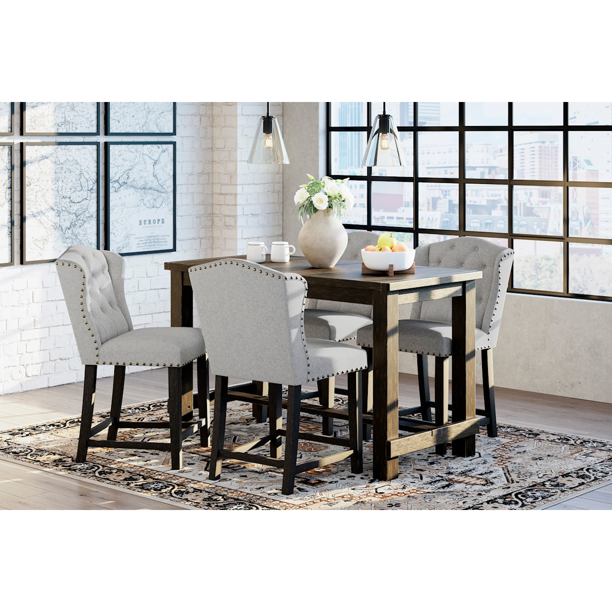 Signature Design by Ashley Jeanette Counter Height Dining Table