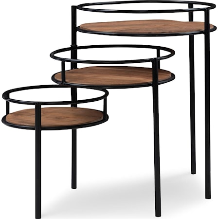 Transitional Plant Stand Side Table with Three Tiers