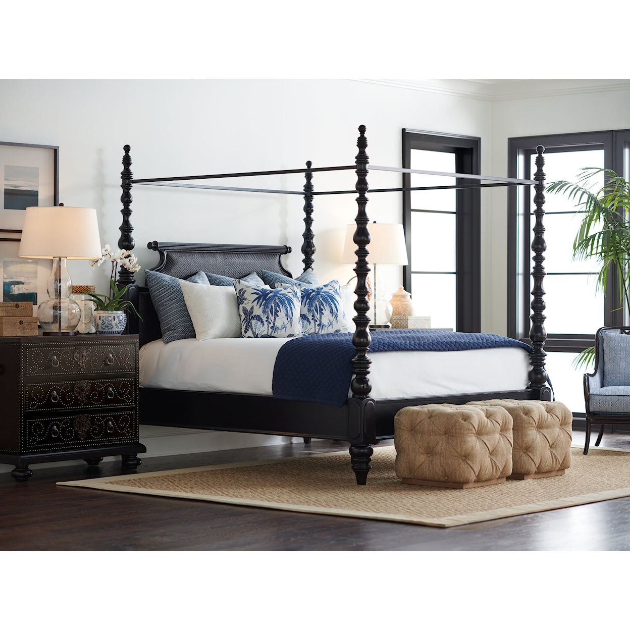 Tommy Bahama Home Kingstown King Sovereign Poster Bed