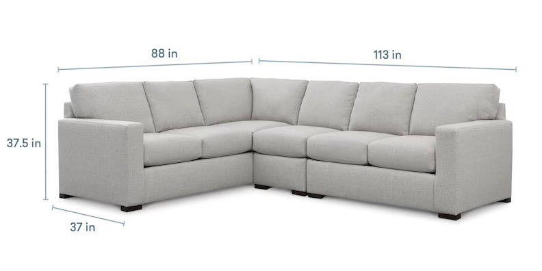 Bassett Anson Anson Track Arm L-Shaped Sectional