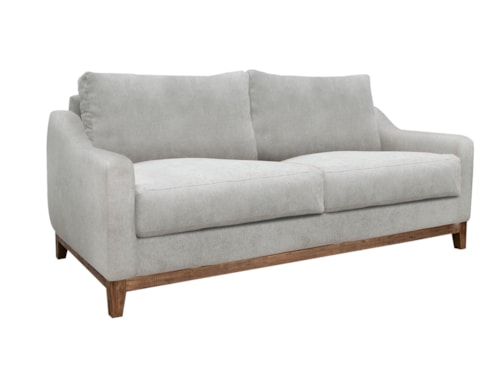 Transitional Loveseat with Throw Pillows