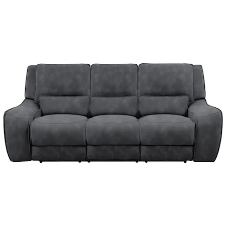 Casual Power Reclining Sofa with Power Headrests