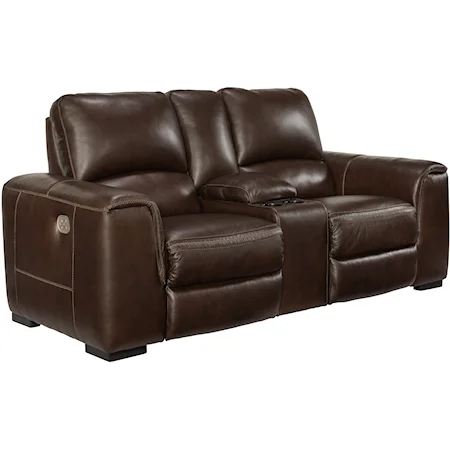 Power Reclining Loveseat with Console