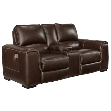 Power Reclining Loveseat with Console