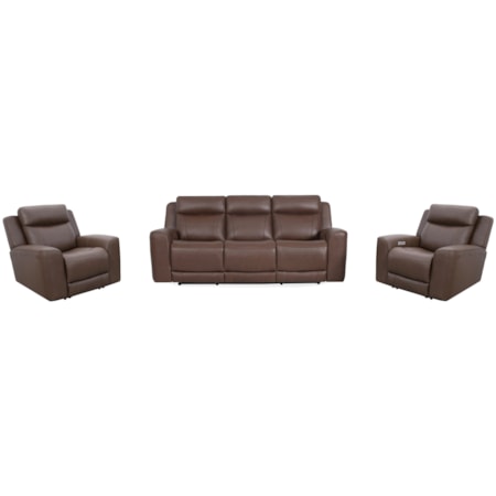 Power Reclining Sofa and Dual Recliners Set