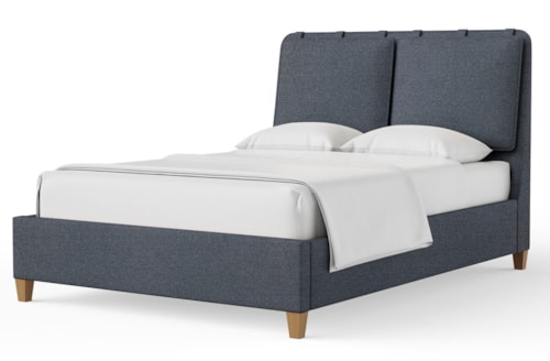 Transitional Queen Upholstered Bed