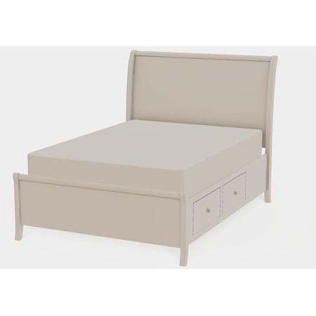Adrienne Full Upholstered Bed with Both Drawerside Storage