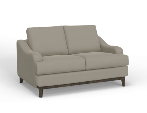 Mid-Century Modern Loveseat with Slope Arms