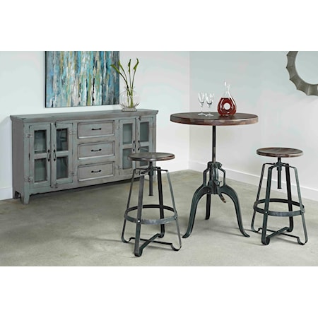 Industrial Adjustable Bistro/Pub Table