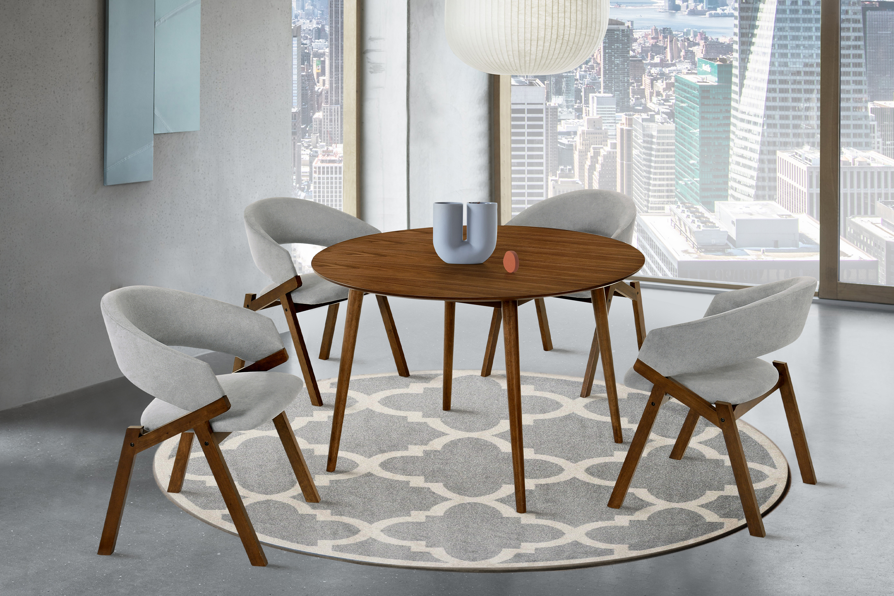Armen Living Arcadia/Talulah 5-Piece Dining Set