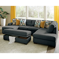 Gracie Contemporary L-Shape Sectional Sofa