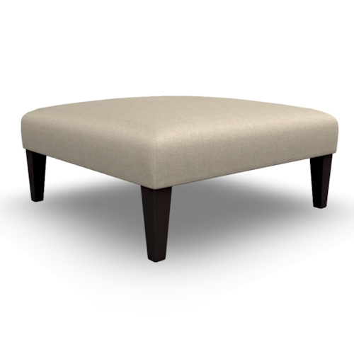 Transitional Upholstered Ottoman