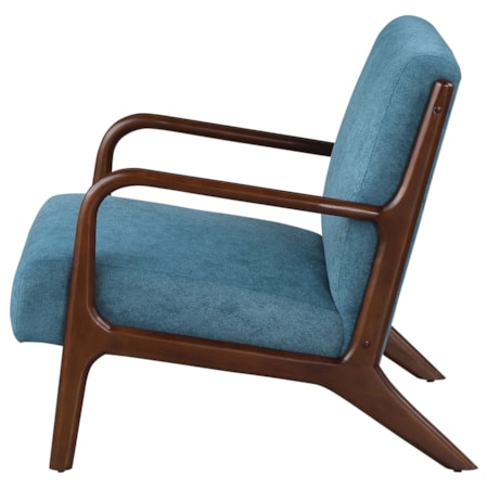 Foster Wood Frame Accent Chair Peacock