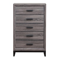 Contemporary Farmhouse 5-Drawer Bedroom Chest