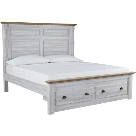 King Panel Storage Bed