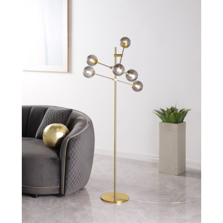 Exline 62-inch Moleculard Orb Floor Lamp