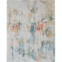 7'10" x 9'10" Ivory/Multicolor Rectangle Rug