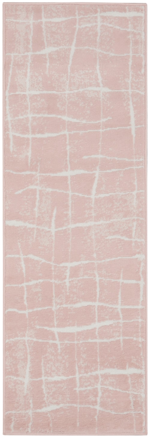 2' x 8' Pink Ivory Runner Rug