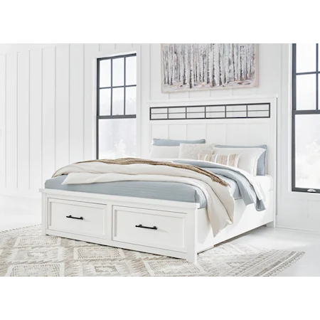 Queen Panel Storage Bed