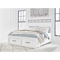 California King Panel Storage Bed