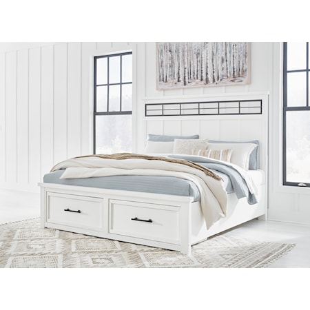 Queen Panel Storage Bed